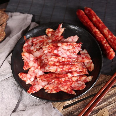 广式腊肠特产农家里猪肉香肠200g 农家过年风干年货广式腊肠香肠图3