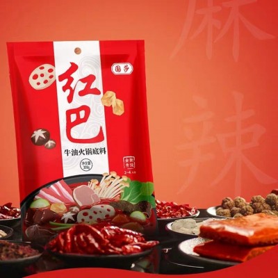 国莎红巴牛油火锅底料150g*60袋整箱300g*30袋重庆火锅四川串串香图2