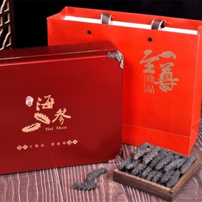 大连淡干海参礼盒250g大连海参中老年人礼盒送礼辽参批发量大优图2