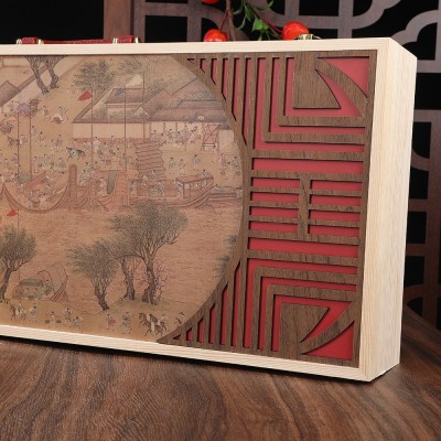 金华火腿创意窗花木盒装整腿商务礼盒5斤6斤火腿礼盒年货送礼佳品图4