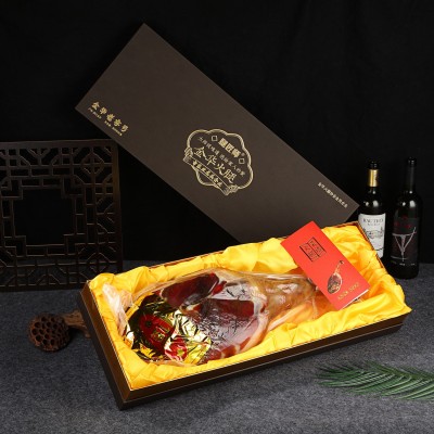 金华火腿高端木纹礼盒装土特产年货商务企业送礼农家腌制特产火腿图3