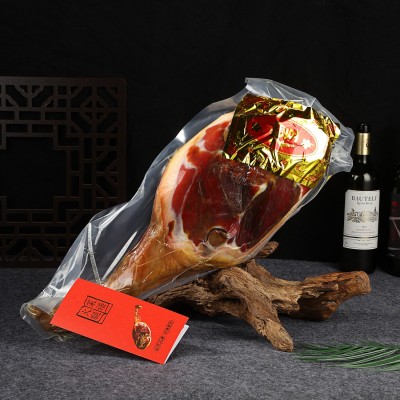 金华火腿高端木纹礼盒装土特产年货商务企业送礼农家腌制特产火腿图2