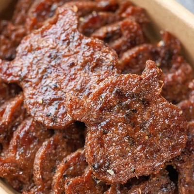 炭烤牛肉脯黑椒手撕牛肉干独立小包装高蛋白休闲解馋零食厂家直发图2