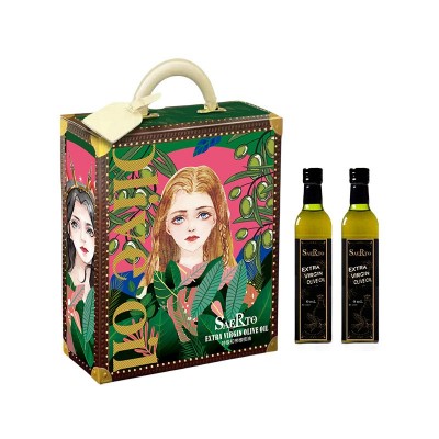 萨尔图特级初榨橄榄油礼盒装500ml*2儿童家用食用油节日送礼福利图5