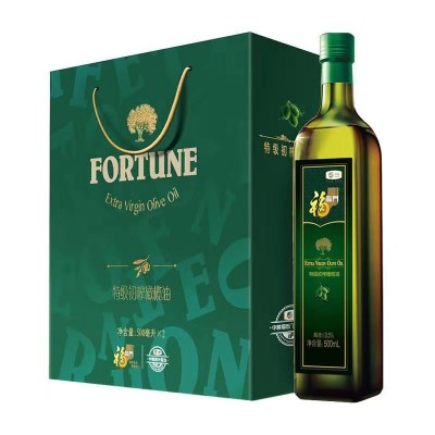 中粮福临门特级初榨橄榄油500ml*2礼盒装孕妇儿童食用油批发团购图4