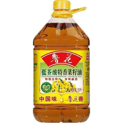鲁花低芥酸特香菜籽油5L*4桶整箱非转基因压榨一级食用油批发零售图4