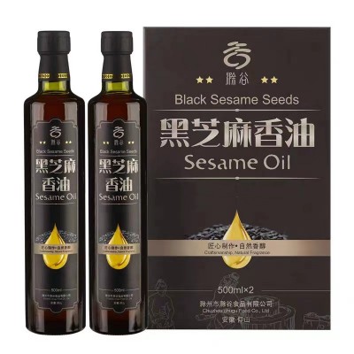 厂家直销小磨香油芝麻油植物芝麻香家用小瓶500ml黑芝麻油图4