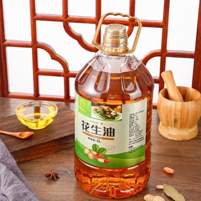 物理压榨浓香花生油批发 香日子花生油食用油桶装大容量5L花生油图4