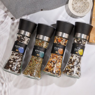 海盐黑胡椒瓶装组合多种口味网红款健身调料西餐调味料自带研磨图2