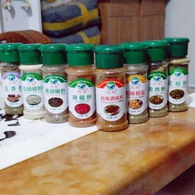 烧烤调味八件套瓶装户外野炊便携带孜然五香粉椒盐黑胡椒粉烧烤料图3