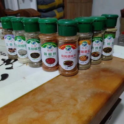 烧烤调味八件套瓶装户外野炊便携带孜然五香粉椒盐黑胡椒粉烧烤料图4
