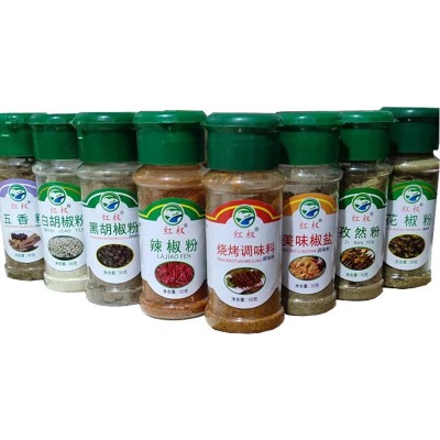 烧烤调味八件套瓶装户外野炊便携带孜然五香粉椒盐黑胡椒粉烧烤料图5