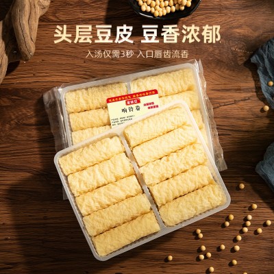黄金响铃火锅食材螺蛳麻辣烫海底捞同款商用油炸腐竹干货整箱批发图4