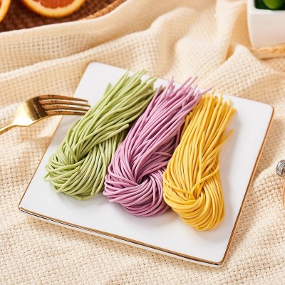 南泥湾三色火锅麻辣烫肥牛面半干面多彩蔬菜面条餐饮食材挂面发整图2