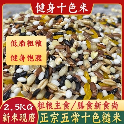 2024年正宗东北五常十色糙米5斤2.5kg真空袋装五谷杂粮一件代发图5
