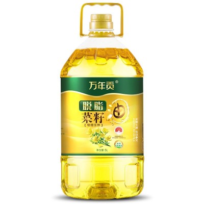 万年贡脱脂菜籽油5L 一级脱脂专利技术 醇香食用油图5
