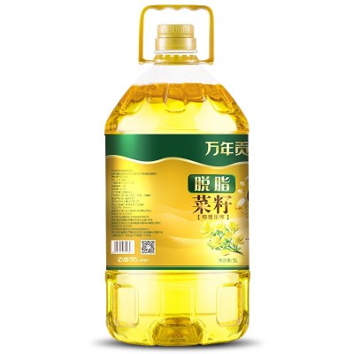 万年贡脱脂菜籽油5L 一级脱脂专利技术 醇香食用油图2