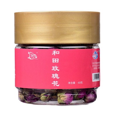 新疆优质和田沙漠玫瑰花茶礼盒罐装大马士革玫瑰花茶散装玫瑰干花图5