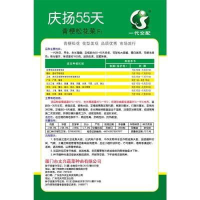 庆扬55天松花菜种子抗雨耐湿抗热抗病商品性好松散花球2000粒种子图2