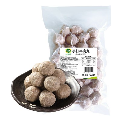 潮汕牛肉丸火锅丸子批发500g手打牛筋丸永昌顺潮州牛肉丸餐饮批发图5