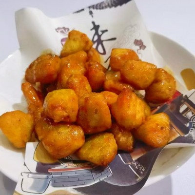 聚蔬源速冻油炸香脆粉糯黄金南瓜块家用商用冷冻半成品特色小吃图2