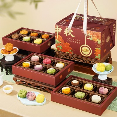 月饼礼盒装批发中秋月饼礼品广式蛋黄莲蓉流心月饼企业福利团购图3