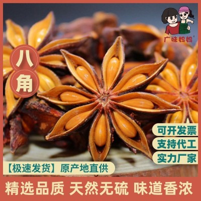 产地直供广西水烫大红八角香料调味品秋果八角茴香大茴香大料500g