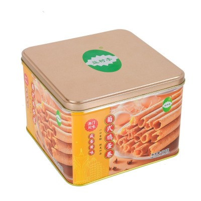 益树李454克鸡蛋卷酥饼干铁罐送礼广东特产小吃休闲零食咸蛋黄图5