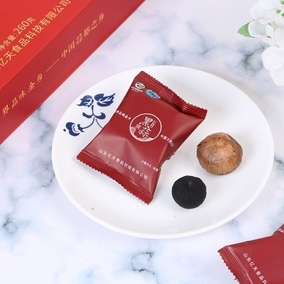亿天年厂家批发黑蒜礼盒山东特产黑蒜皮薄肉厚独头黑蒜礼盒装去皮图4