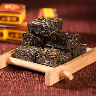 云南普洱茶生普龙园号小金砖生茶400g送礼自留特产厂家景洪古树茶图2