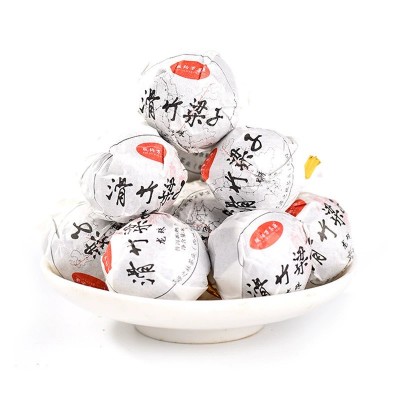 云南龙珠熟茶茶叶普洱茶滑竹梁子生茶古树厂家黑茶普洱茶饼陈香图4