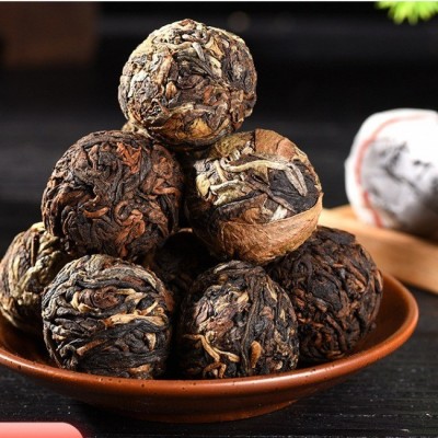 云南龙珠熟茶茶叶普洱茶滑竹梁子生茶古树厂家黑茶普洱茶饼陈香图2