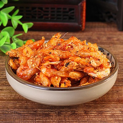 大洋渔夫即食海虾零食麻辣小海虾香辣海虾干烤虾干10kg厂家代批发图4