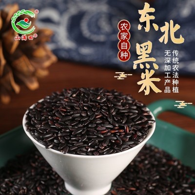黑米5斤真空装砖块 新米黑香米粗粮五谷杂粮 代发 黑米批发图2