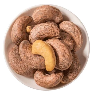 带皮紫衣腰果仁大颗粒500g 年货坚果仁零食批发盐焗紫衣带皮腰果图4