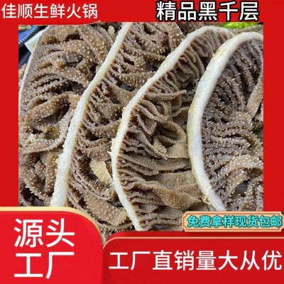 毛肚千层肚牛百叶水发毛肚黑白千层肚火锅串串商用食材黑毛肚千层 1袋图2