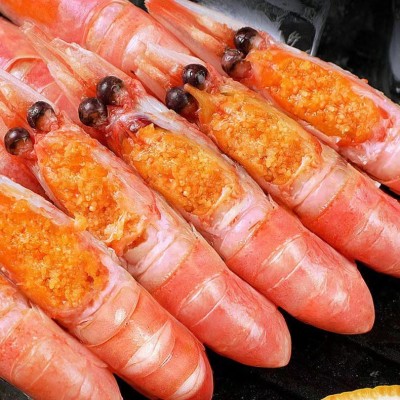 北极虾新鲜甜虾刺身超大带籽即食冰虾鲜活头籽甜虾冻虾海鲜批发 3斤图4