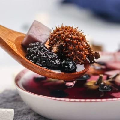 刺梨黑枸杞桑葚干玫瑰花茶组合早c晚a茶女养生茶非美白养颜茶包 1袋图2