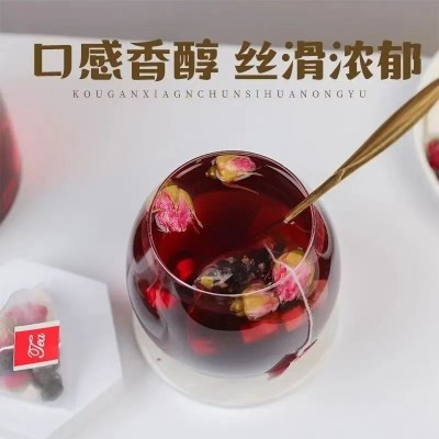 刺梨黑枸杞桑葚干玫瑰花茶组合早c晚a茶女养生茶非美白养颜茶包 1袋图3