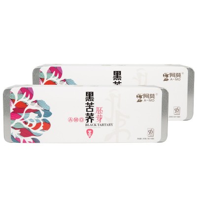 黑苦荞全皮茶阿莫礼盒装260g送礼酒店礼物苦荞茶荞麦茶大凉山苦荞 2盒