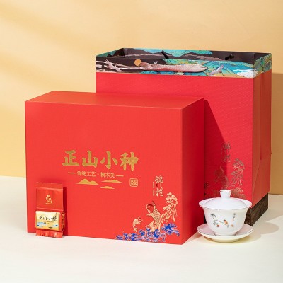 2024福建茗茶 大红袍金骏眉正山小种红茶 肉桂茶叶礼盒装岩茶批发 2盒图3