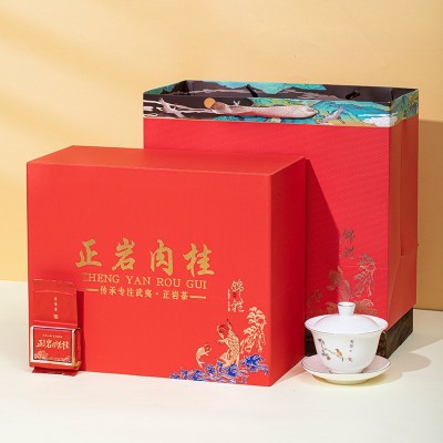2024福建茗茶 大红袍金骏眉正山小种红茶 肉桂茶叶礼盒装岩茶批发 2盒图4