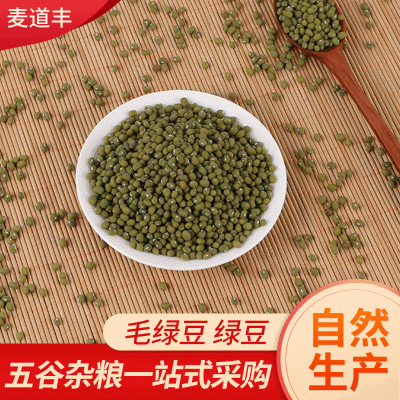 大产区毛绿豆批发绿豆烫易开花易出沙糕点批发五谷杂粮毛绿豆 1件