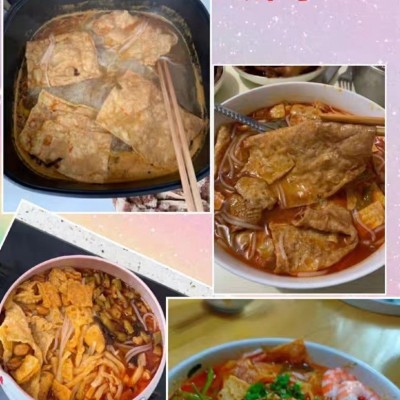 商用广西桂平螺蛳粉油炸腐竹配料包2500g麻辣烫火锅小片炸腐皮 1件图3