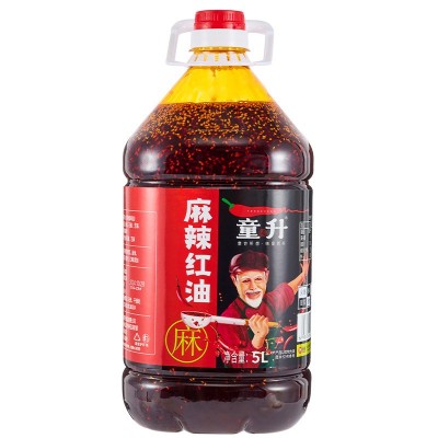 童升四川油泼辣子5L商用冒菜麻辣烫凉拌辣椒油餐饮拌菜料专用川味 1瓶图4