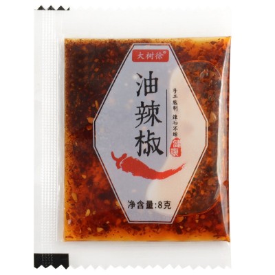 大树徐外卖打包辣椒油小包批发油泼辣子特辣红油辣椒料包8g900包 2件图5