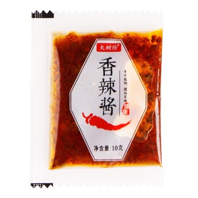 大树徐外卖香辣酱小包香菇拌饭酱拌面下饭酱辣椒酱调味包10g900包 2箱图4