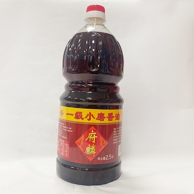 水代法芝麻香油2.5L大容量装家用凉拌菜火锅蘸料调味食用油香油 6桶图2
