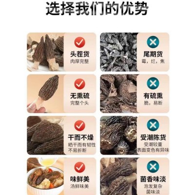 新货深山采摘羊肚菌干货50g包邮 土特产干蘑菇香菇精选厨房食材 2袋图2