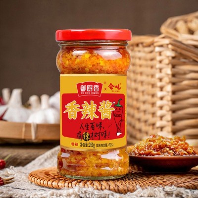 御厨香&会吃联名款辣椒酱特辣王整箱260g*12瓶餐饮商用批发蒜蓉酱 1箱图3